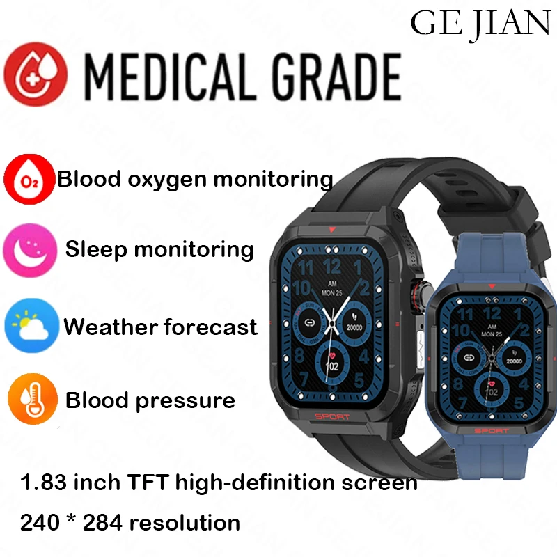 

Новинка 2023 мужские спортивные умные часы мониторинг здоровья ЭКГ + GPS спортивный трек Bluetooth звонки музыка умные часы прогноз погоды