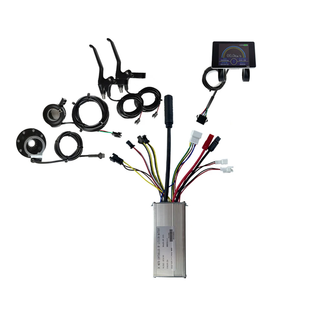 

E-Bike JN 36/48V 500W 22A Controller+LCD M6 Display+8 PAS+Throttle+Brake Lever Retrofit Waterproof Contacts Bicycle Accessory