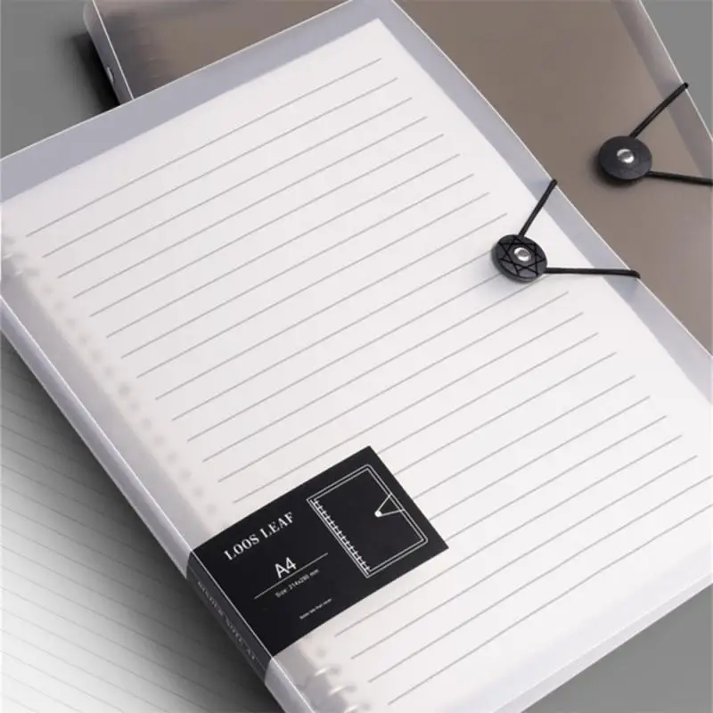 Notebook Loose Leaf Tearable A4a5 Thickened Office Supplies Diary Black Detachable Binder Thick Case Transparent