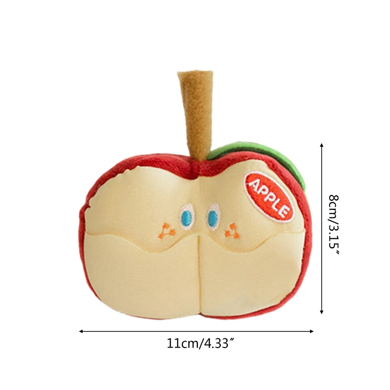 Игрушка-собачка плюшевая яблоко Интерактивная игрушка-пищалка для жевания