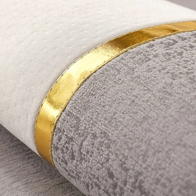 Однотонный чехол для дивана нескользящий из шенилла с золотистой нитью