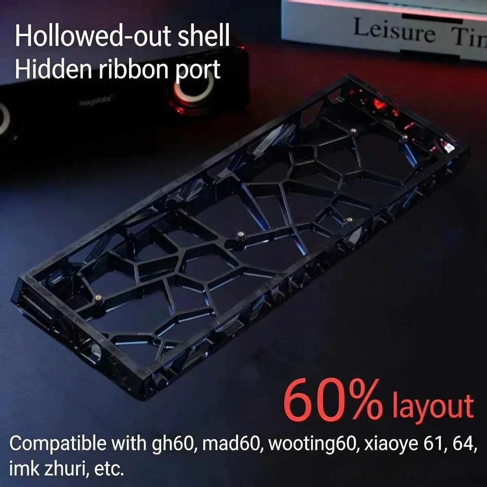 Прозрачный корпус для клавиатуры GH60 (60% раскладка), совместимый с Holy60MAD60GT60Wooting60HEwin60, для самостоятельной сборки, подарок для любителей DIY (art.: 3920d930ec718) - 3920d930ec718