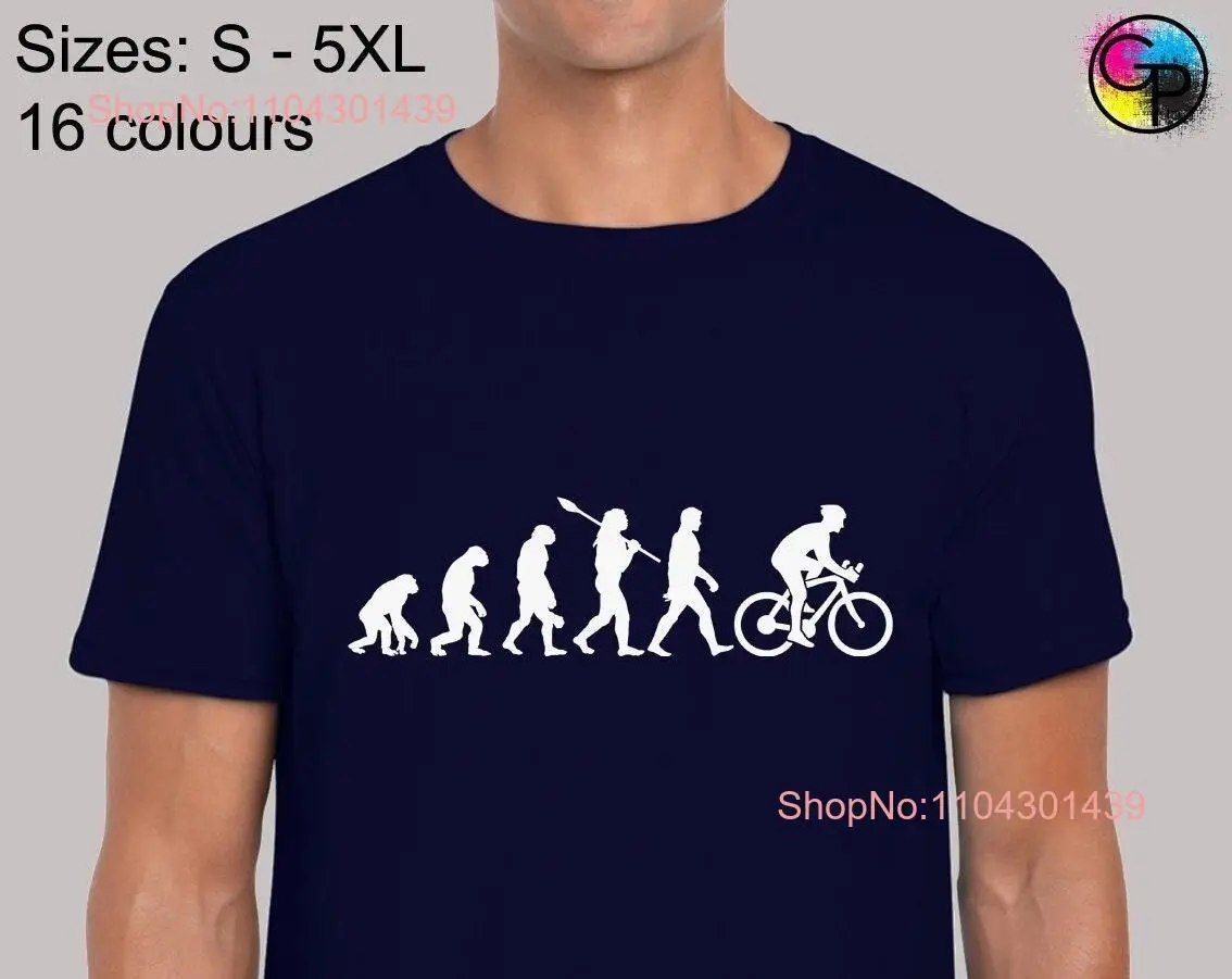 Мужская футболка Эволюция велосипедного спорта унисекс забавная новинка шутка