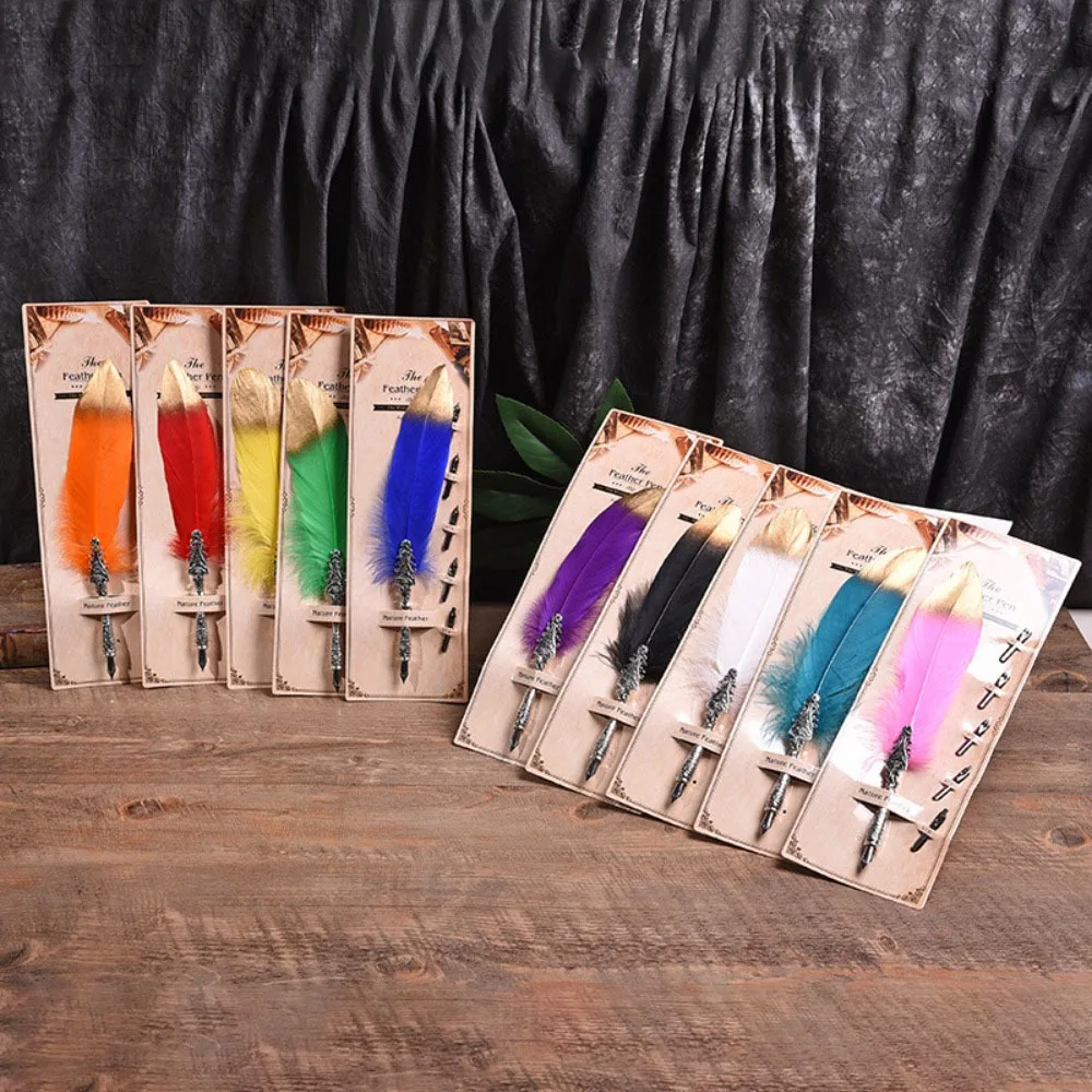 

Новый Винтажный шлейф из цинкового сплава, украшение, шлейф из нержавеющей стали, ручка для подписи из нержавеющей стали, Мужская ручка