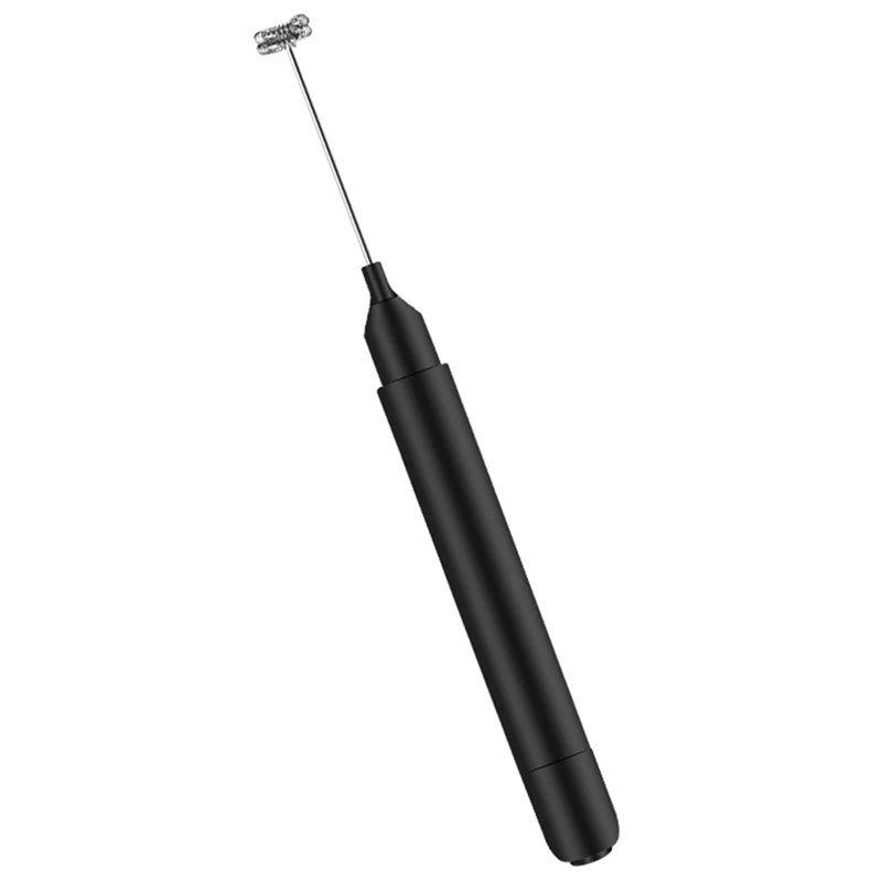 

Электрический вспениватель молока с 2 венчиками из нержавеющей стали с двойной пружиной, аппарат для вспенивания кофе на батарейках