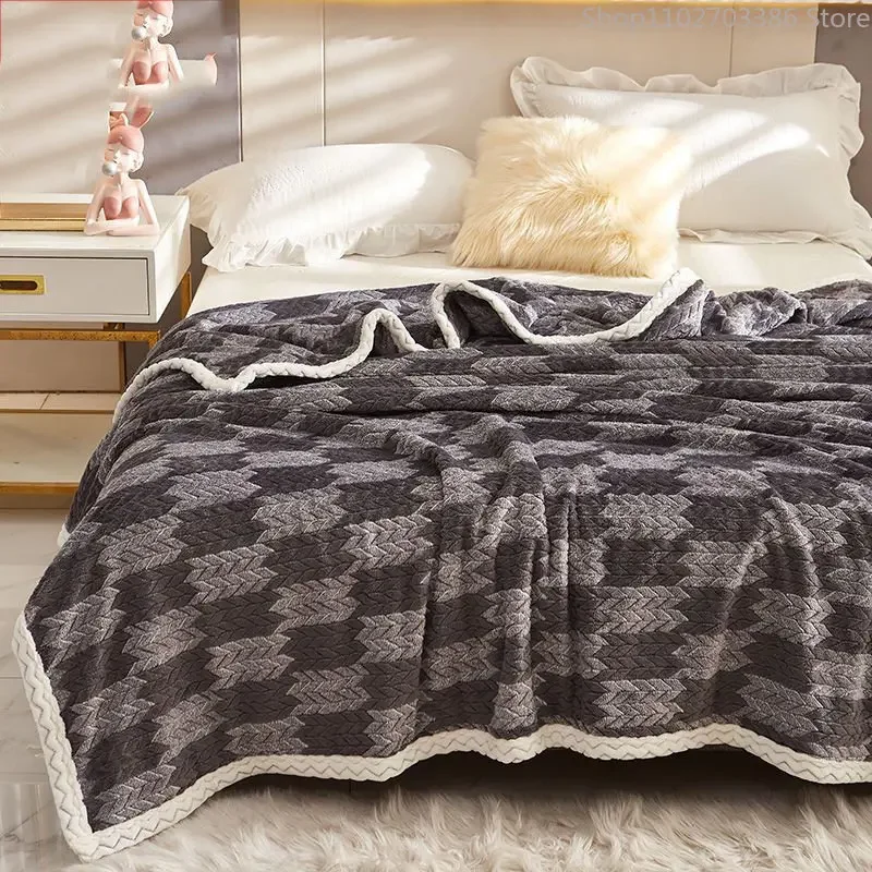 

Одеяло для взрослых, толстые одеяла, двустороннее покрывало для дивана и кровати, мягкое теплое зимнее покрывало, супермягкое фланелевое одеяло