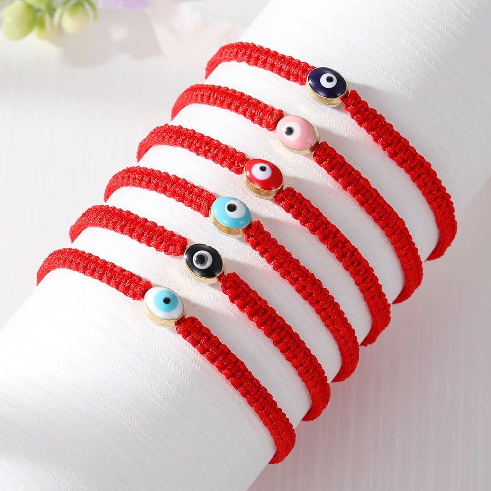 

2023 Lucky Turkish Evil Eye Bracelets For Women Men Charm Red Rope Handmade Braided Bracelet Couple Amulet Jewelry Gifts