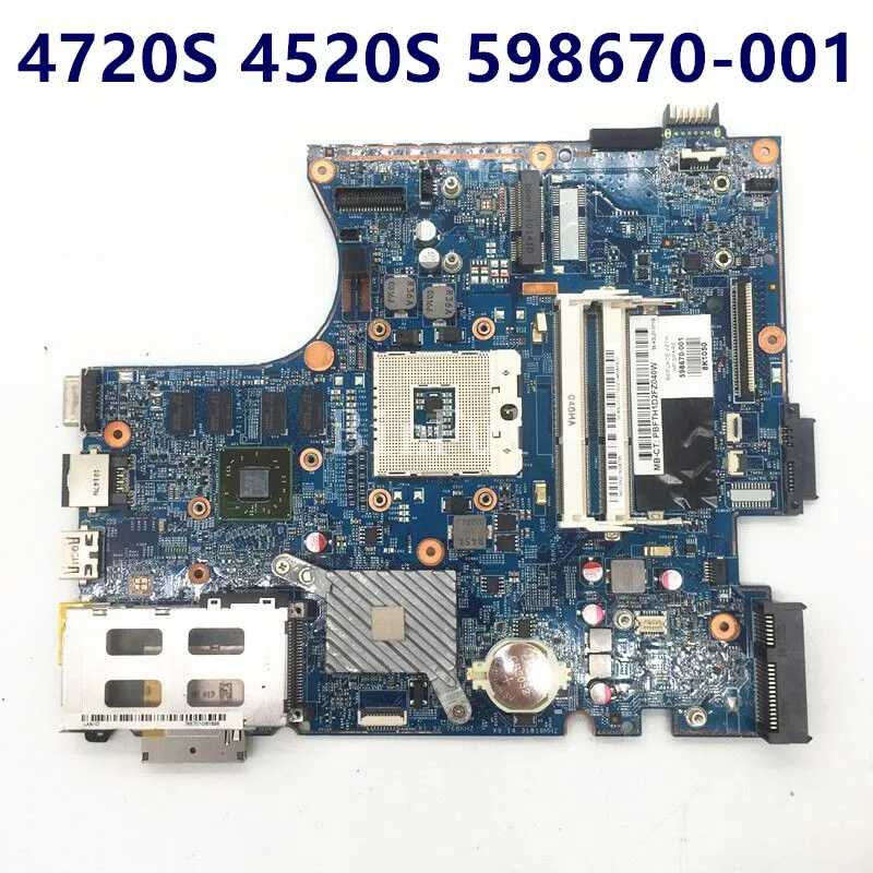 598670-001 598670-501 598670-601 Mainboard For HP Probook 4720s 4520s Laptop Motherboard HM57 HD5470 521MB 100% Full Tested Good