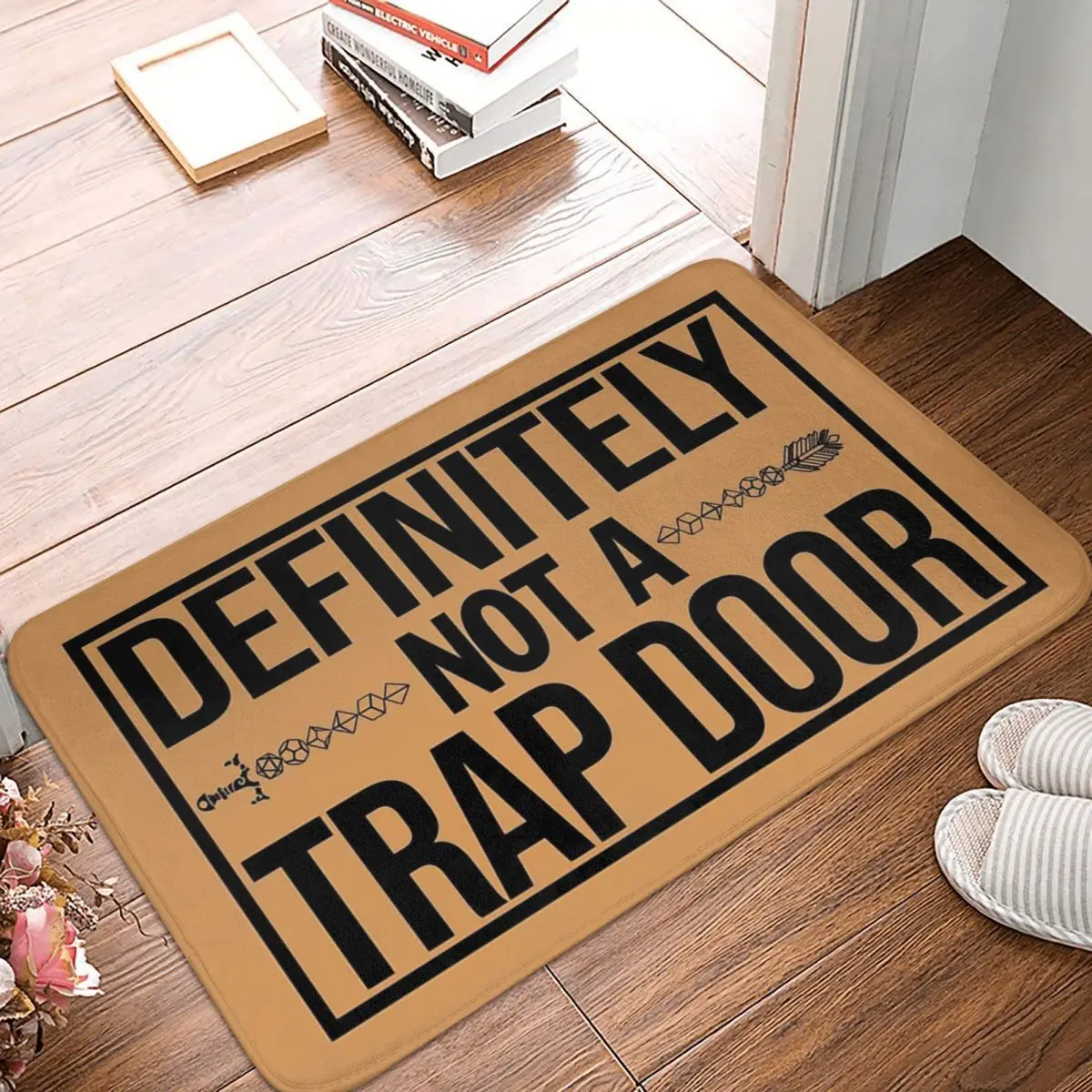 

Game Non-slip Doormat Definitely Not A Trap Door Living Room Bedroom Mat Prayer Carpet Indoor Pattern Decor