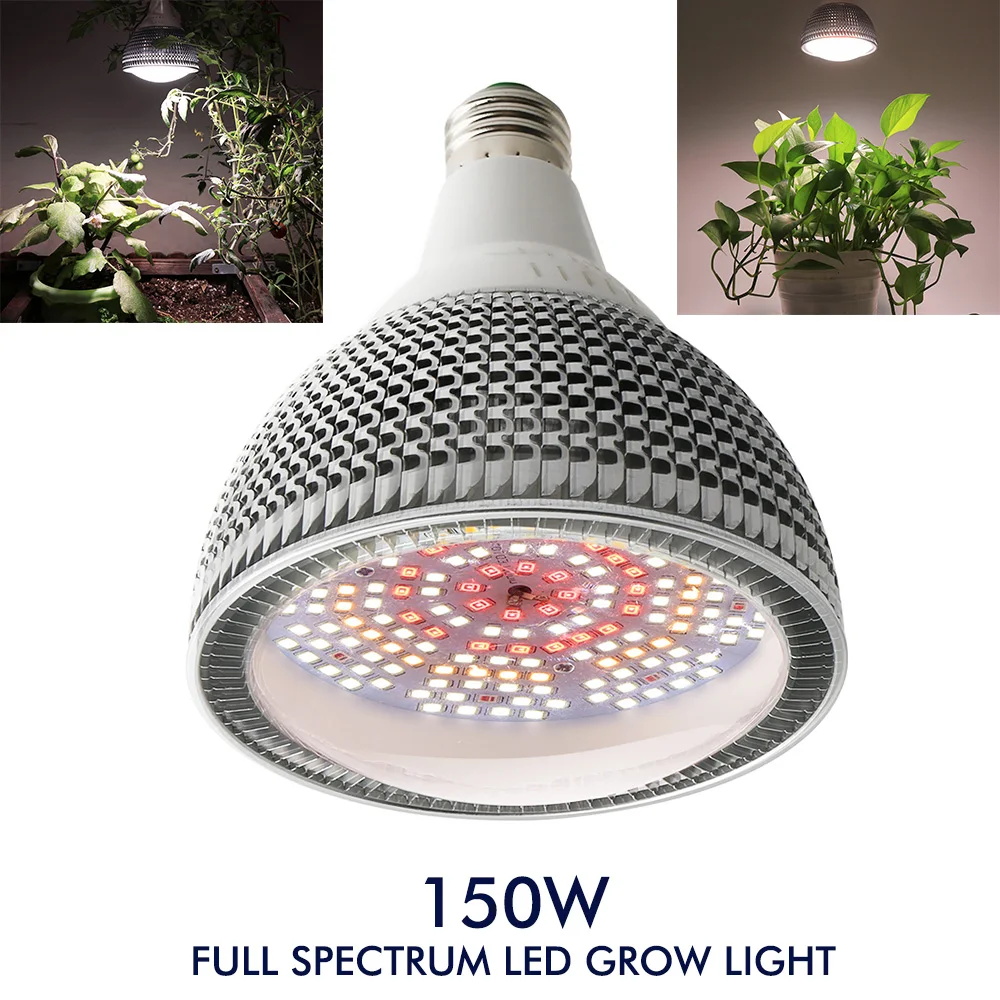 2pcs/lot Plant Indoor Garden Vegetable Seeds Grow Tent 150W E27 Bulb Led Growing Lamp Full Spectrum Phytolamp
