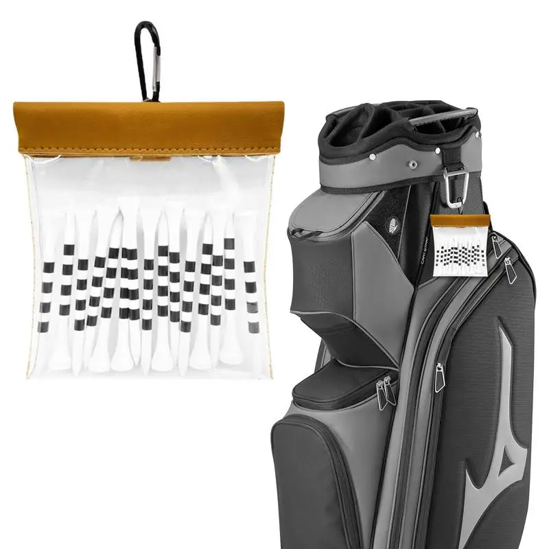 Tees Pouch Bag With Clip Golf Tees/ball Bag With Clip Transp