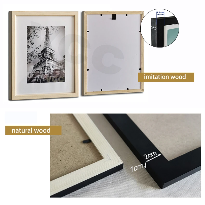 14/19Pcs Photo Frames For Pictures Wall Picture Frame Wooden Frame For Wall Hanging Photo Decor Wedding Party Home Decoration images - 6