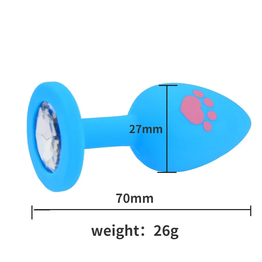 Силиконовая анальная пробка BlissStar голубая