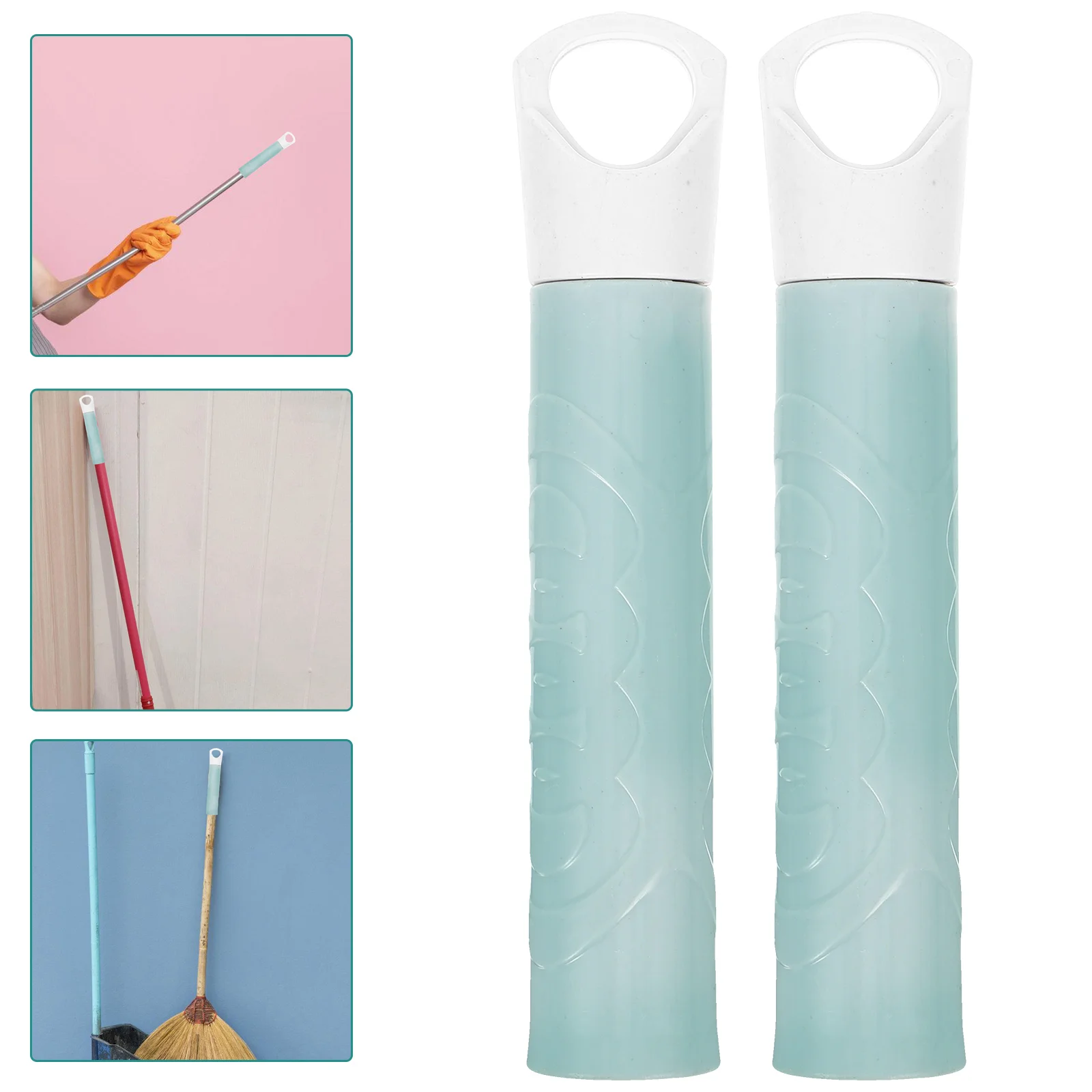 

2 Pcs Mop Handle Grip Replacement Broom Tube Clothes Rail Clothesline Stick Head Sleeve Mops Sweeping Gripper