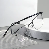 pure titanium glasses frame with recipe men business style fashion male high quality eyeglasses prescription man style t8609t