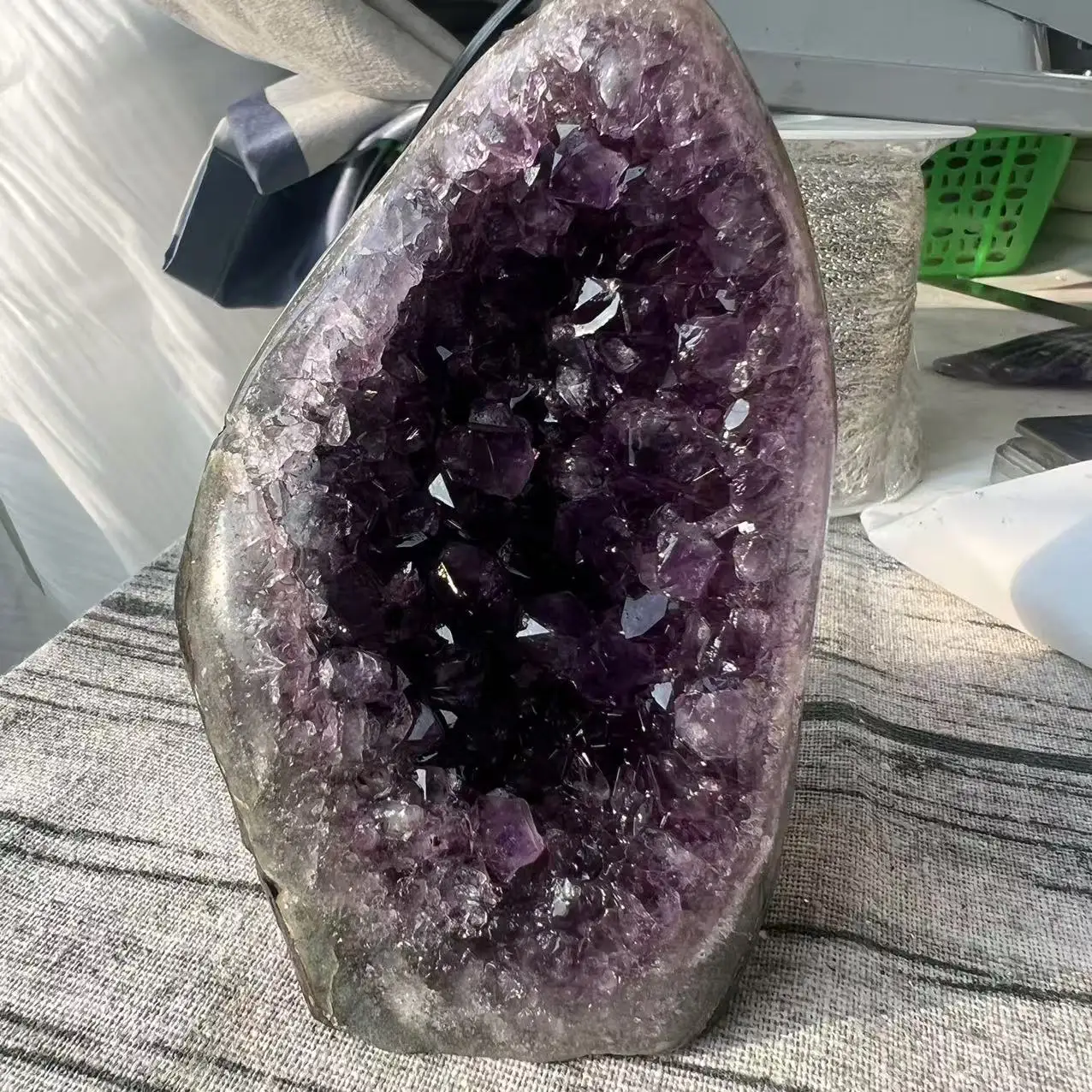 541 г 11 5 см натуральный уругвай мечта аметист кальцит кварцевый кристалл