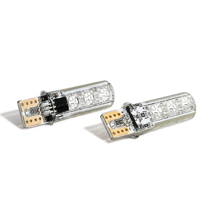 

2 шт. T10 5050 6SMD rgb-пульт дистанционного Управление светодиодный автомобильный светильник лампочка Габаритные огни светильник s Многоцветный W5w 501 бортовой светильник лампы противотуманных фар