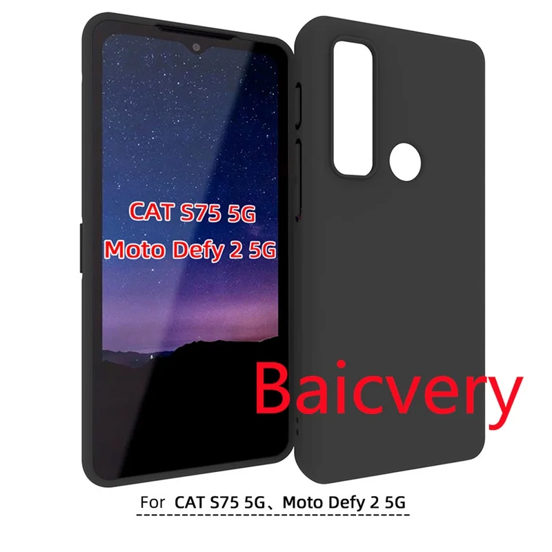 Для CAT S75 For Moto Defy 2 5G Черный Мягкий ТПУ силиконовый защитный чехол