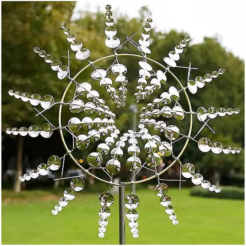 

Garden Unique and Magical Metal Windmill 3D Wind Kinetic Sculpture Wind Spinners Suitable for Outdoor Yard Decoration