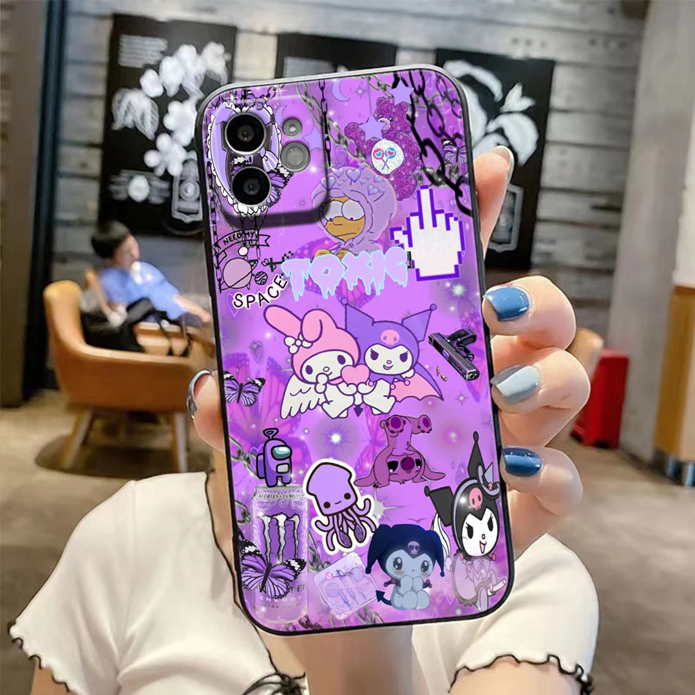 

Cute Kuromi lattice Cover for Xiaomi 8 Lite 9 9T 10T 11 11T 12 Pro 12X A1 A2 Lite Silicone Phone Case A3 5X 6X CC9E
