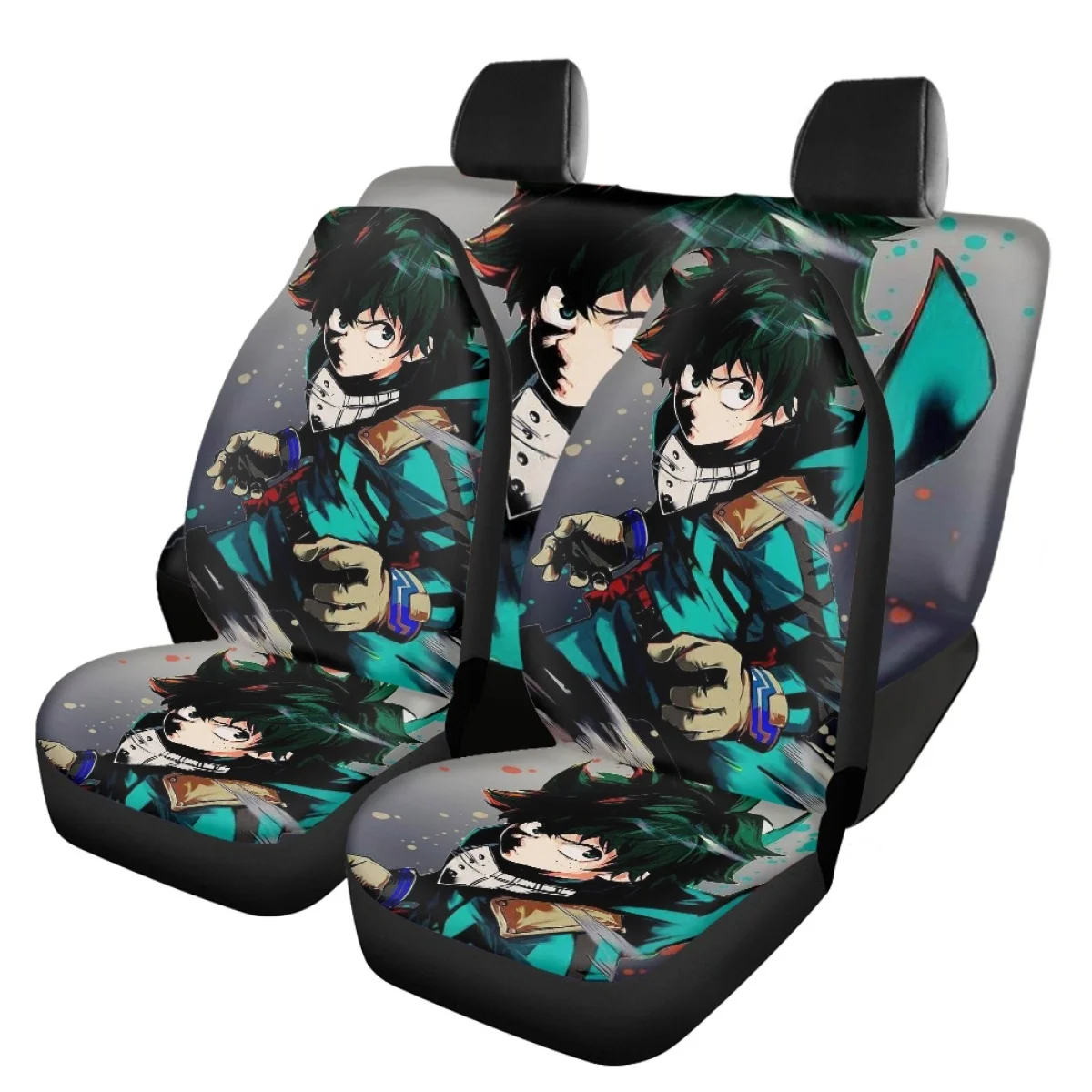 

My Hero Academia Car Seat Cover for Women Universal Fit SUV Truck Sedan Elastic Front and Back Seat Cover Accesories Para Auto