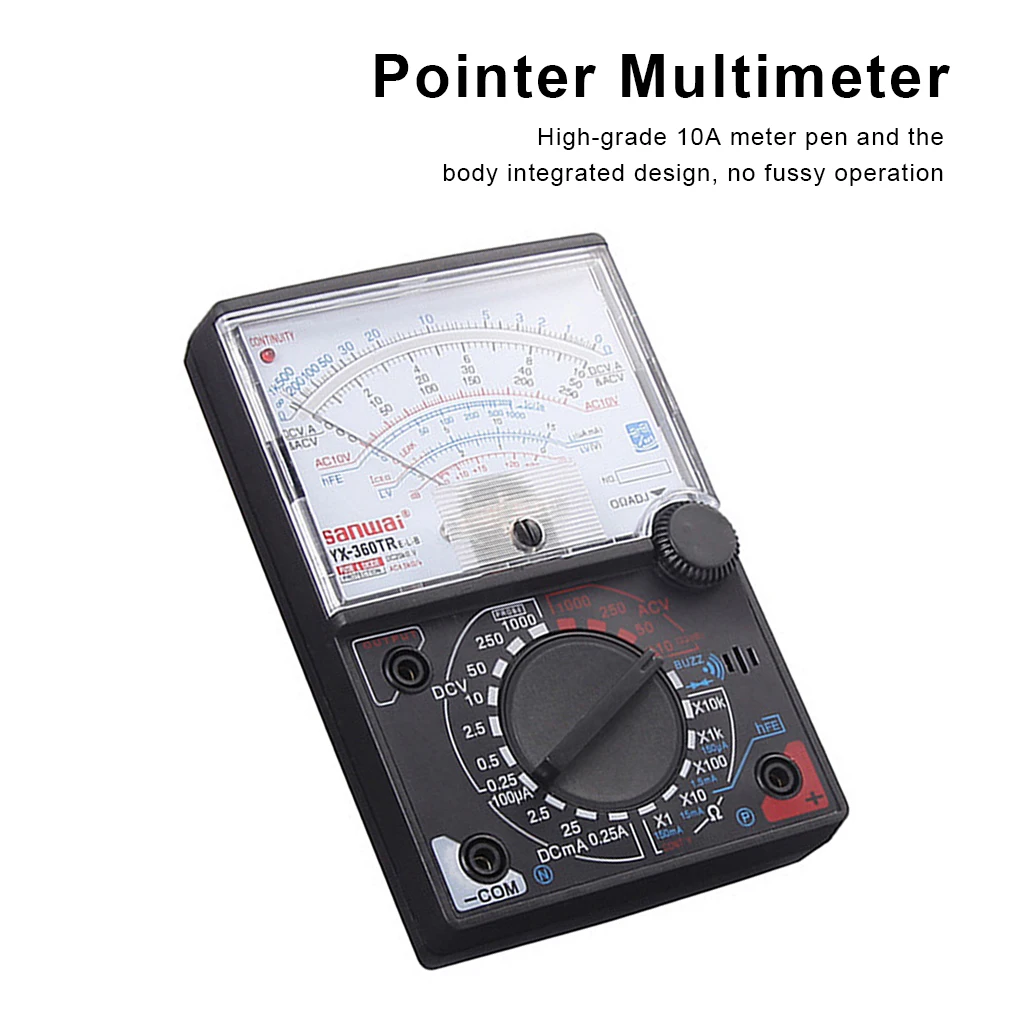 

ABS Analog Multimeter Battery Powered Knob Control Measurement Voltmeter
