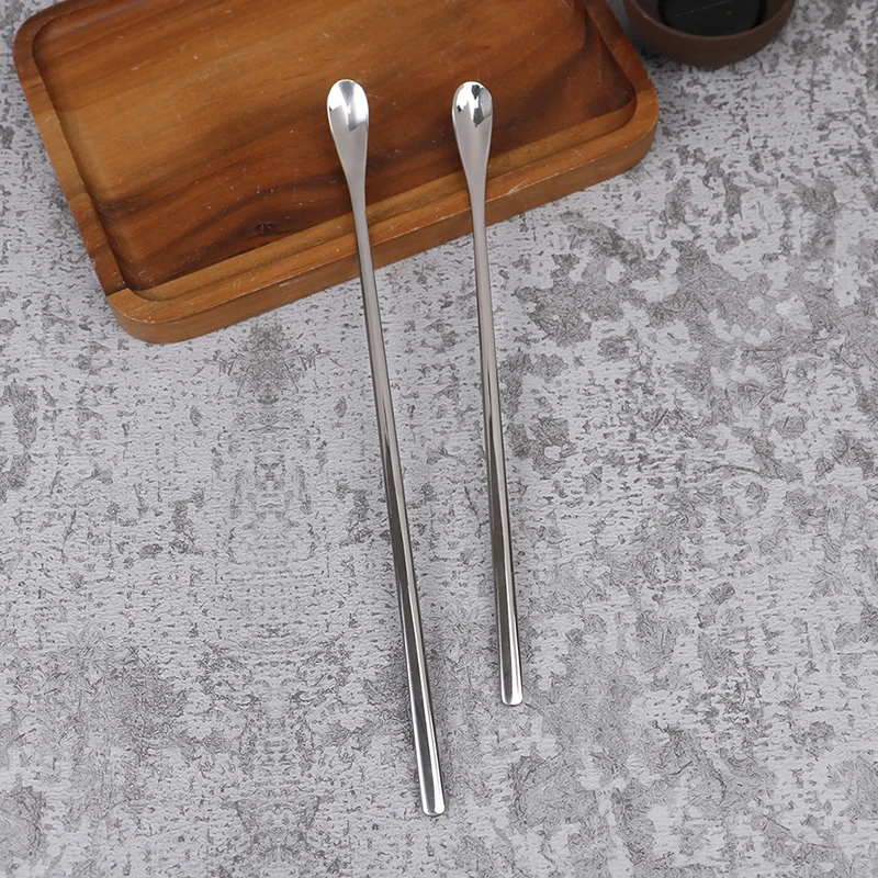 

Long Handled 304 Stainless Steel Stirring Spoons Ice Cream Dessert Tea Coffee Spoons Kitchen Accessories Bartender Bar Tool