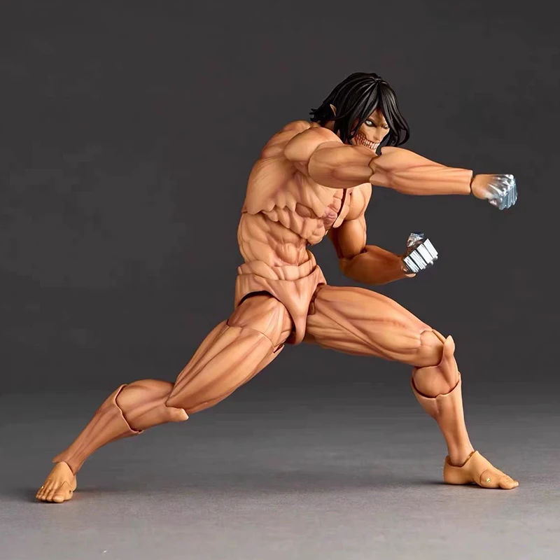 Фото Фигурка Эрена Йегера из «Атаки Титанов» Revoltech Amazing Yamaguchi, аниме-модель, коллекционная фигурка из ПВХ, игрушка-кукла №5
