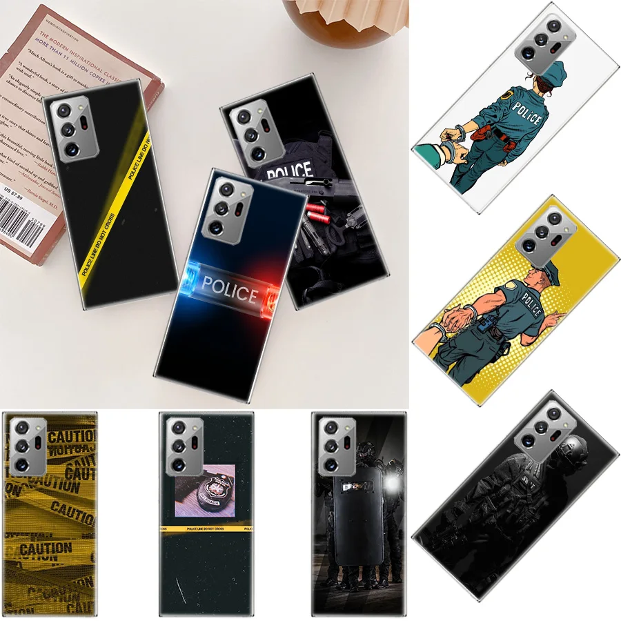 Полицейский чехол спецназа ФБР для телефона Samsung Galaxy S20 FE S21 S10 S23 Plus S22 Ultra S10E S9 S8 S7 Edge, чехол с узором, чехлы