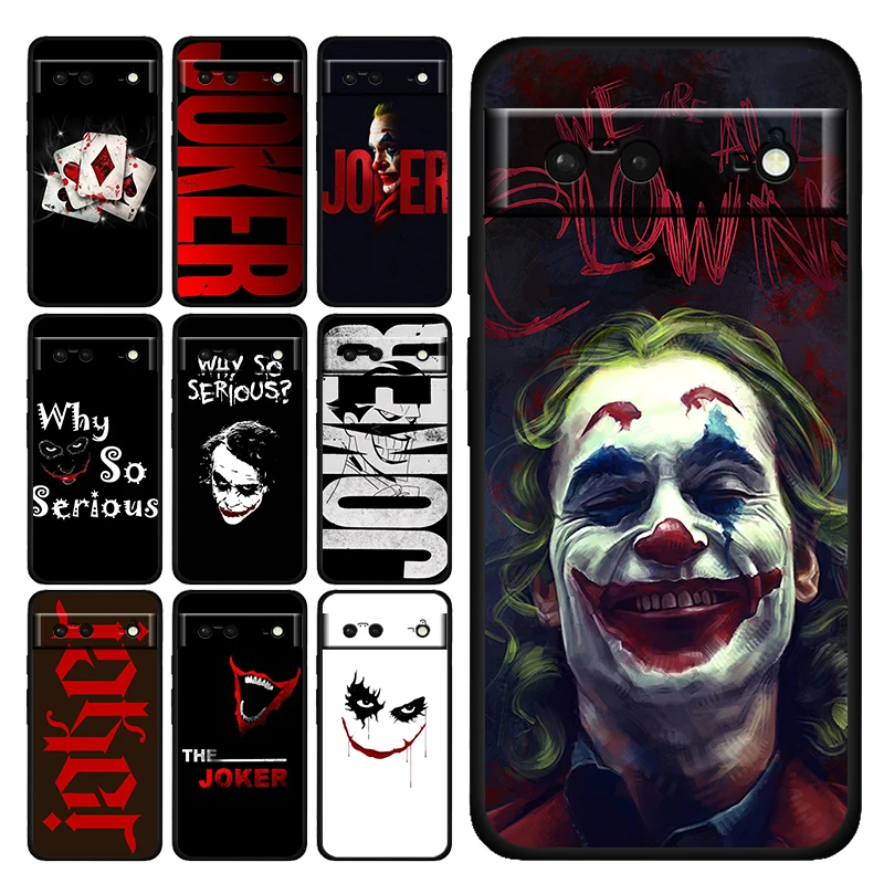 

DC Suicide Squad Cool Joker Shockproof Case for Google Pixel 7 6 Pro 6a 5 5a 4 4a XL 5G Silicone Soft Black Phone Cover Shell
