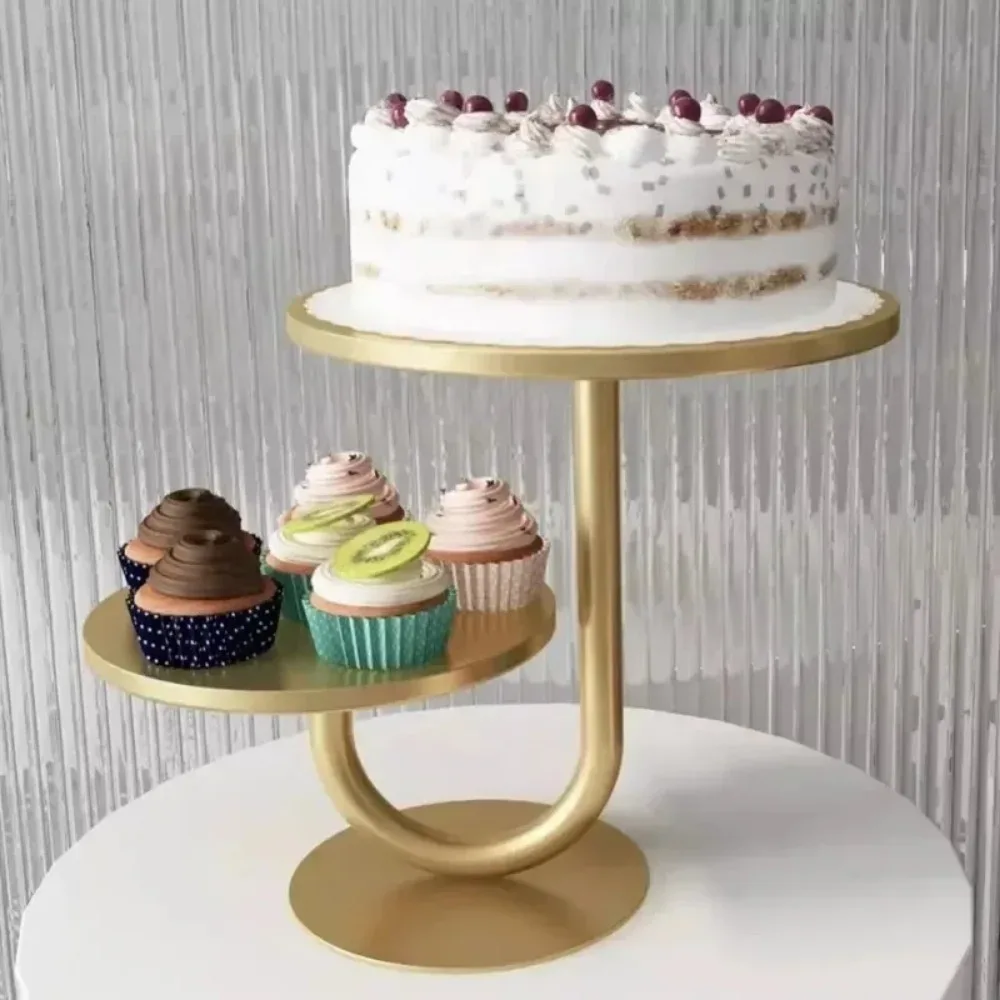 Подставка для торта золотистая диагональю 10/8 дюйма вечеринок свадеб дней