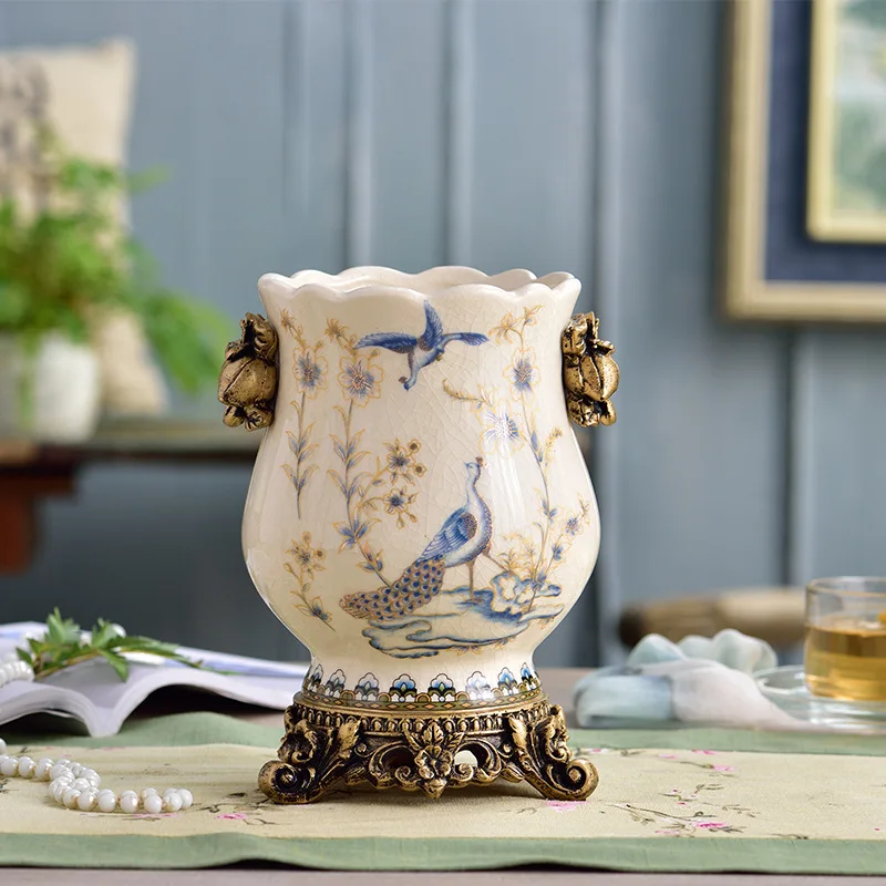 

ornaments Home European antique creative ceramics flower arrangements handicrafts table vases