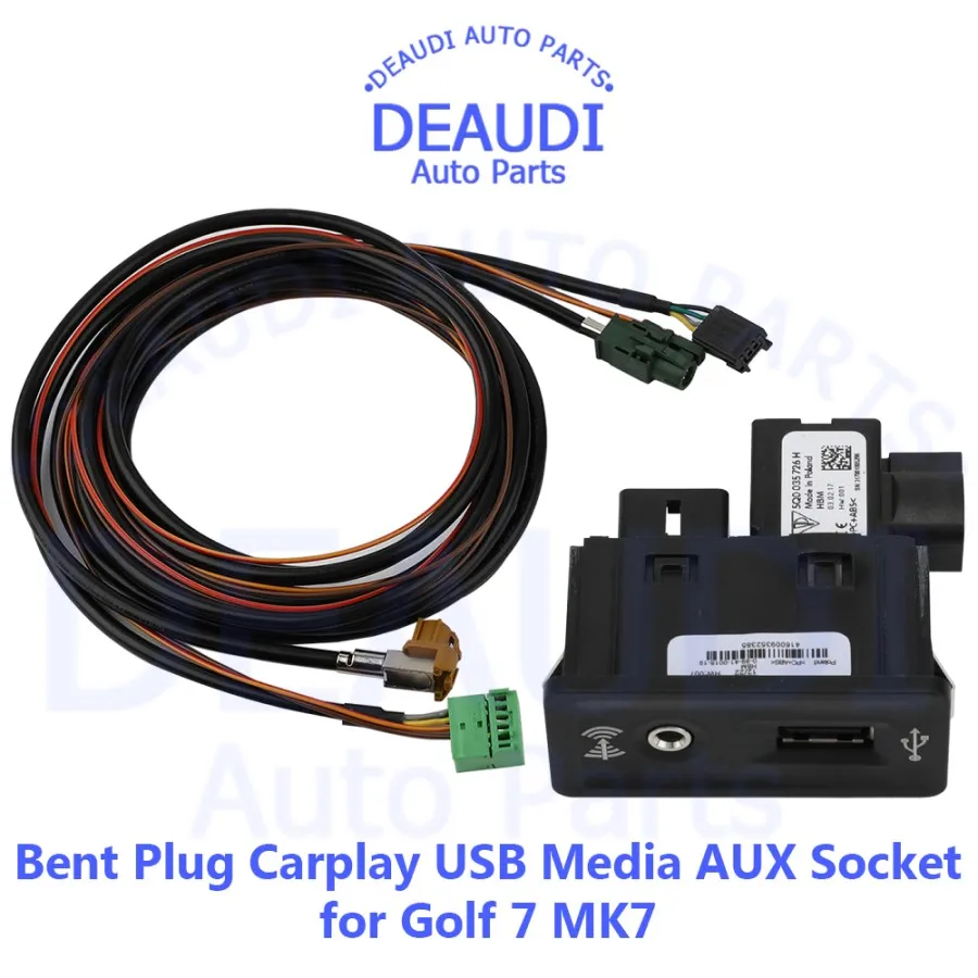 Для VW Golf MK7 CarPlay Media AUX MIB2 MDI PRO USB разъем Переключатель устанавливаемая штепсельная вилка адаптер ремня 5G0035222E 5Q0035726E
