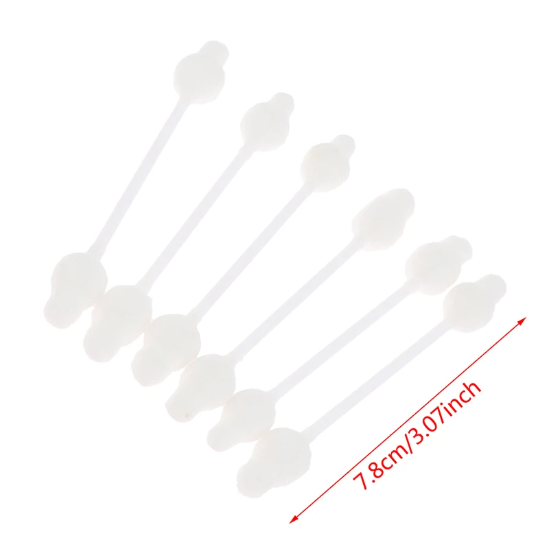 55pcs Safety Baby Cotton Swab Gourd Shape Clean Ears Sticks Medical Buds Tip Swabs Box Plastic |