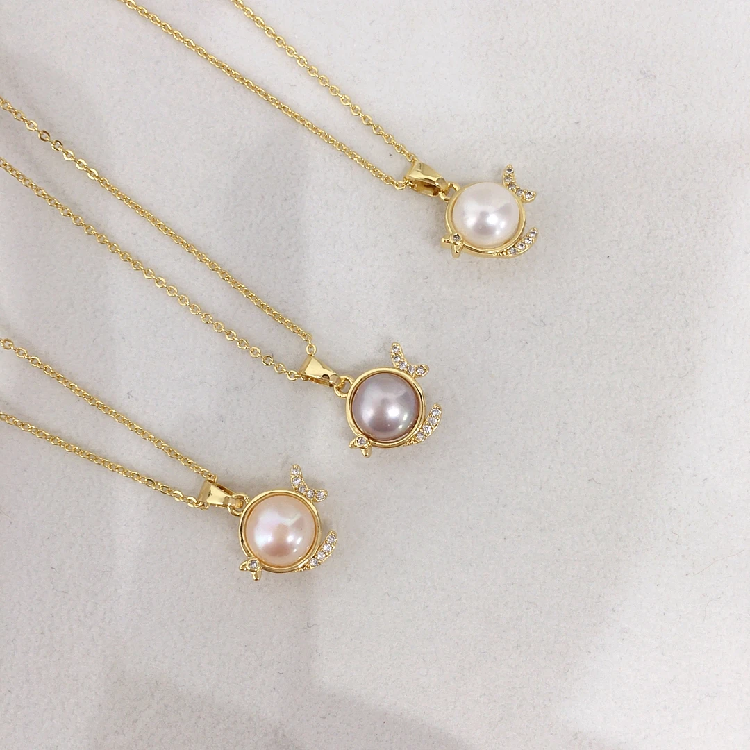 ZHBORUINI 2024 новый кулон из натурального пресноводного жемчуга высокой яркости для