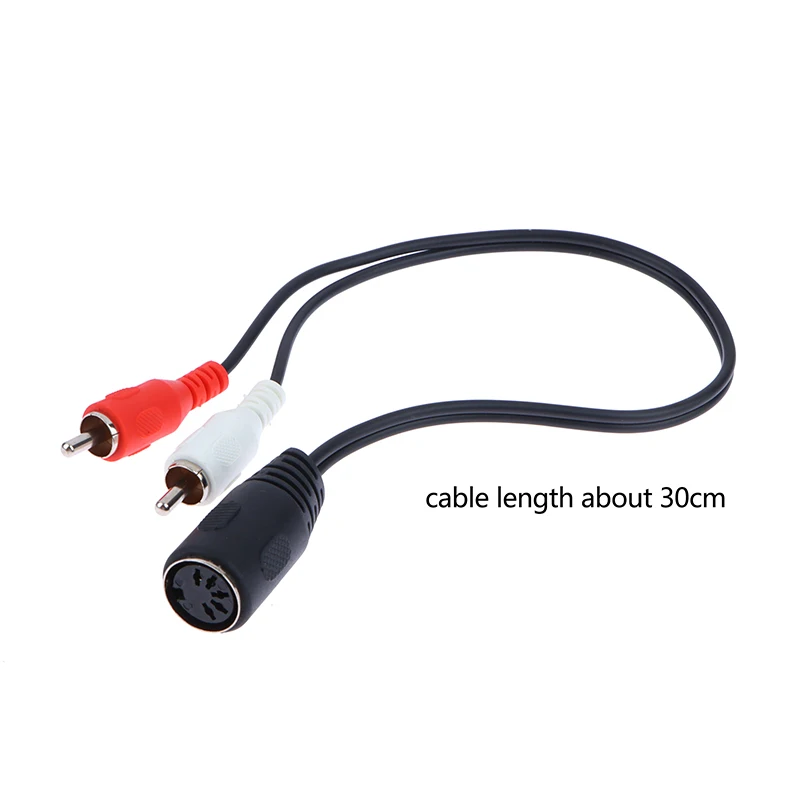 

5 Pin Din Female To 2 RCA Male Plug AMP Professional Grade Audio Cable Compatible With Bang & Olufsen Naim Quad Stereo Systems