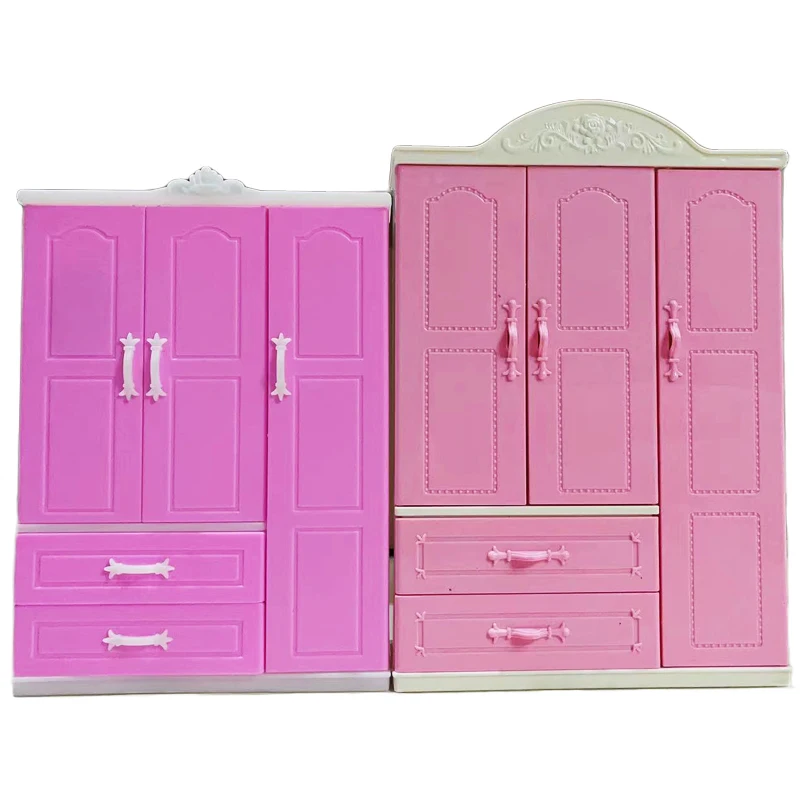 

Doll Wardrobe Miniature Doll House Furniture Accessory Kids Toys Cabinet Closet Items For Barbie Baby Dolls Best Birthday Gift