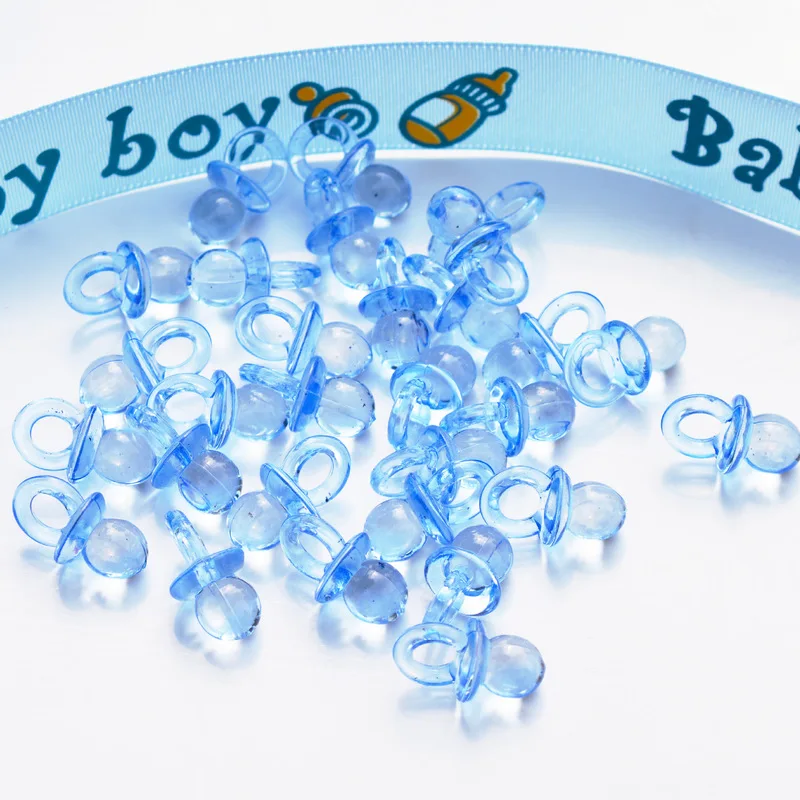 

2022 NEW Fashion 50pcs Small Diamond Cut Pacifiers Bead Baby Shower Favors Boys Girls For Party Table Game Decor Party Supplies