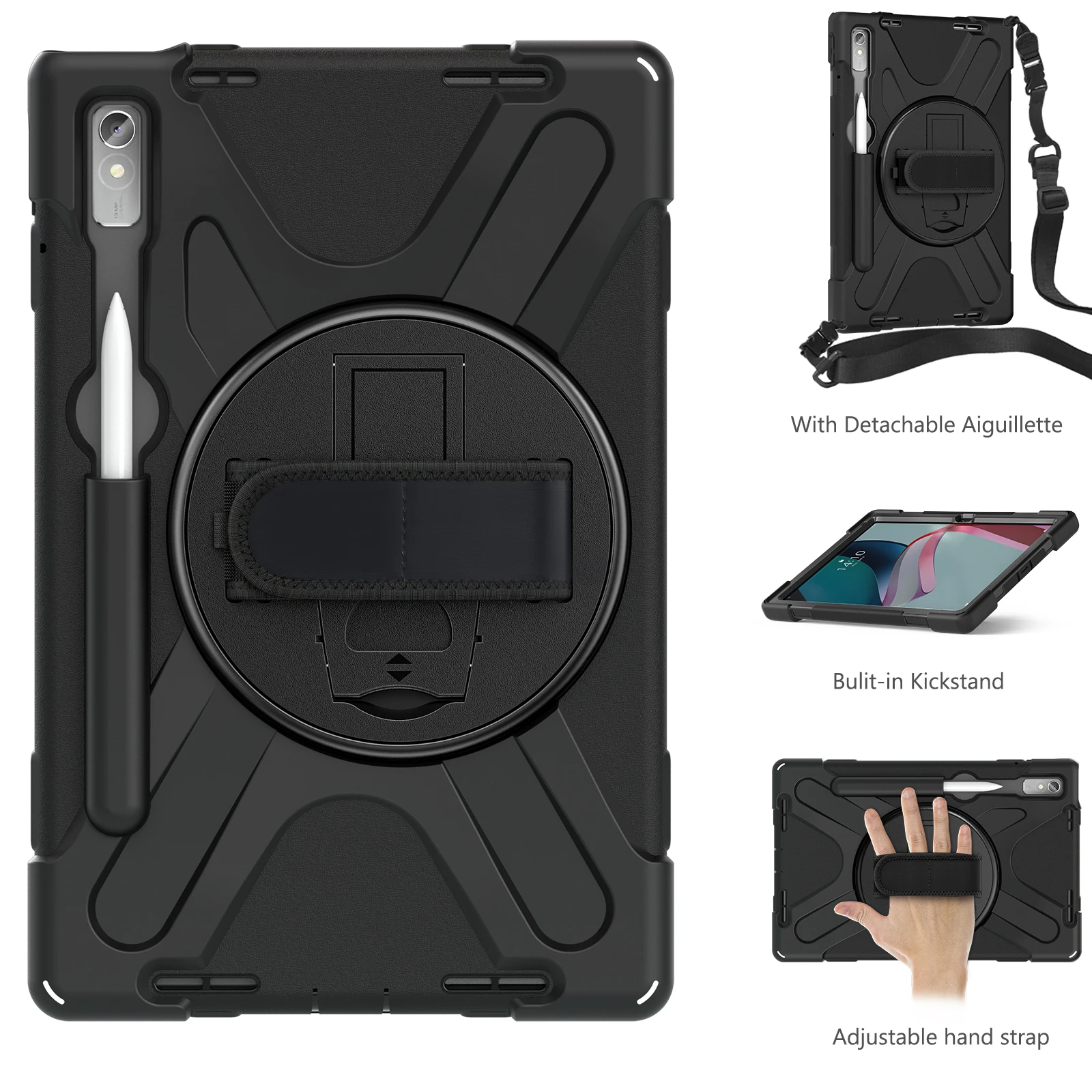 

Многофункциональный противоударный силиконовый чехол BuzzLee для планшета Lenovo Pad Pro 11,2 дюйма 2022 TB138FC / TB132FU