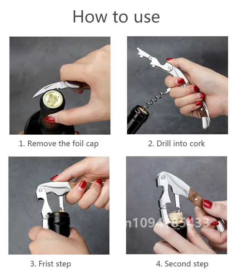 LELYSEE Нержавеющая сталь abridor de vinho открывалка для вина друг официанта штопор