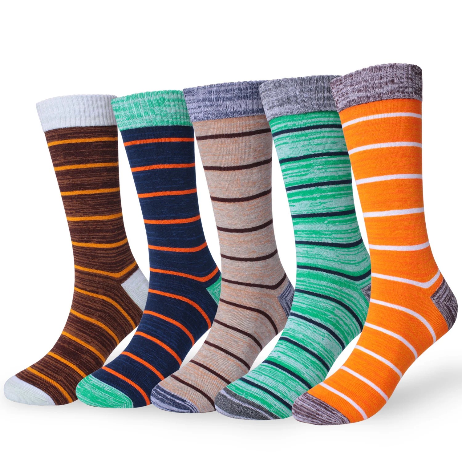 

Peonfly Arrived Happy Men Fashion Classic Striped Design Colorful Pattern Cotton Leisure Socks Funny Gift