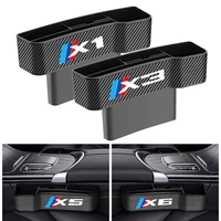 carbon fiber leather car auto seat gap storage organizer box for bmw x1 x2 x3 x4 x5 x6 x7 car organize storage box accessory