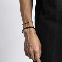 purui fashion designt chain minimalist accessories party punk for men bead bracelet double layer with charm metal bracelet
