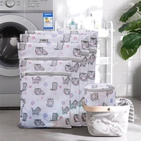 cartoon cat laundry mesh bag for washing dirty clothes covers laundry appliances organization folding dirty clothes storage bag