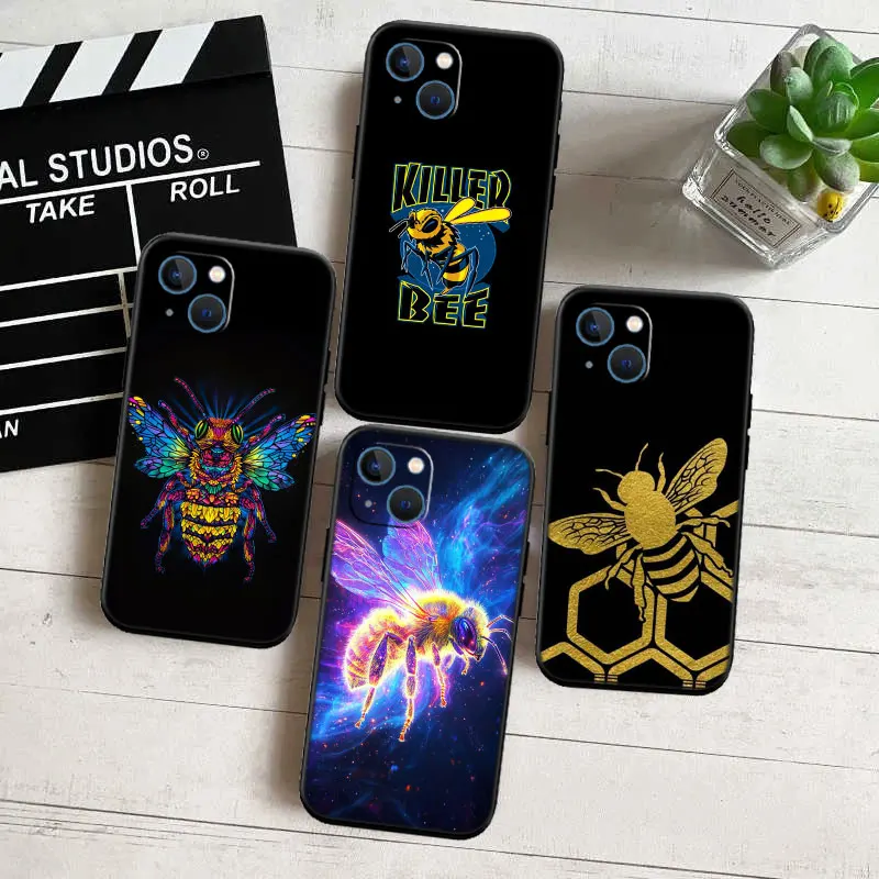 Новый высококачественный чехол для телефона IO6 Art Bees Cartoon для iPhone SE XS XR 17 16E 12 11 Pro Max Mini Air (art.: 3920db07c6856) - 3920db07c6856