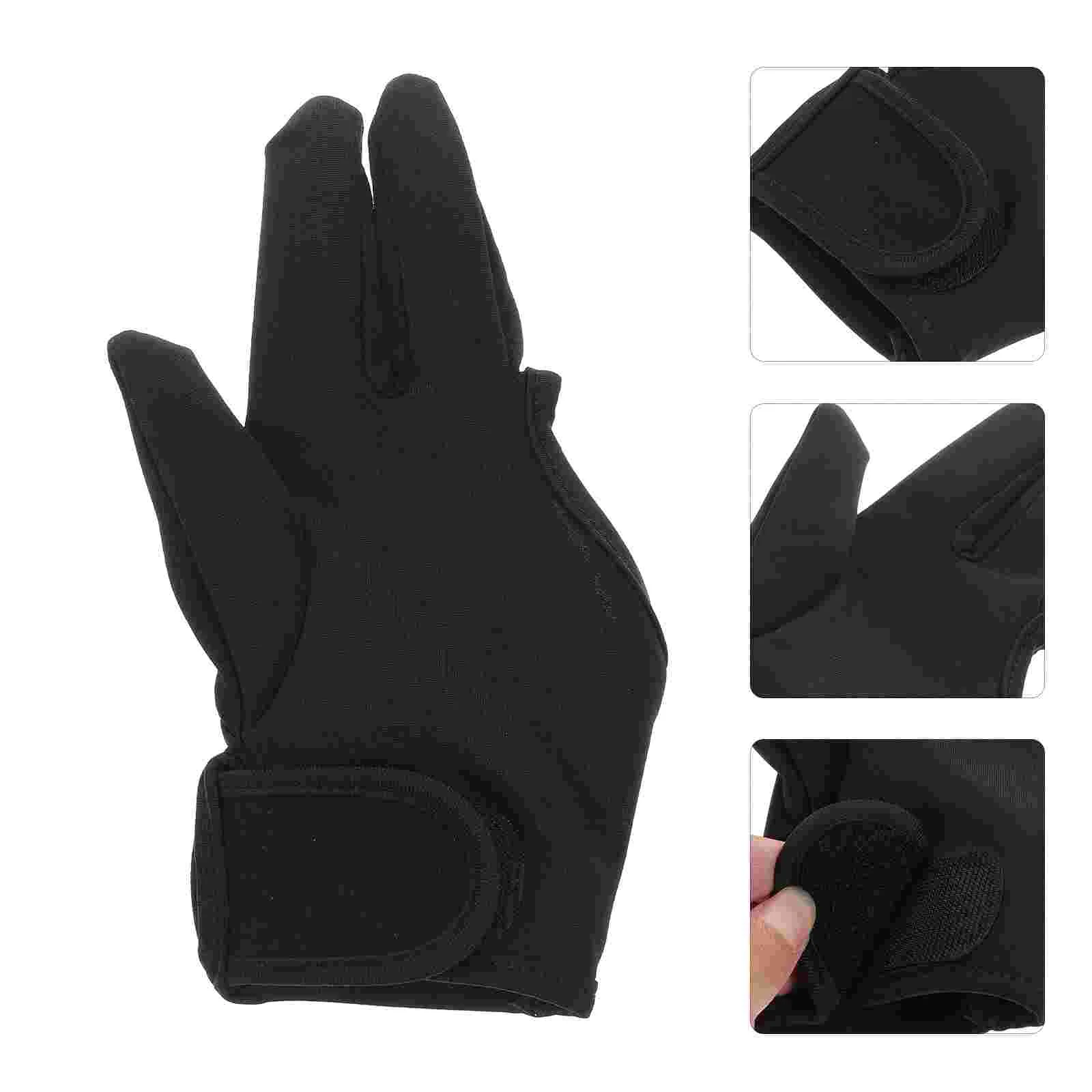 

Finger Hairdressing Gloves Glove Mittens Black Insulative Protectioncurling Wand Three Cut Fingers Heat Resistant