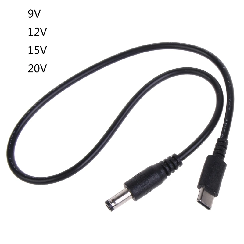 Преобразователь USBC в 5 5x2 1 мм USB-линия понижения мощности 9 В 12 15 20