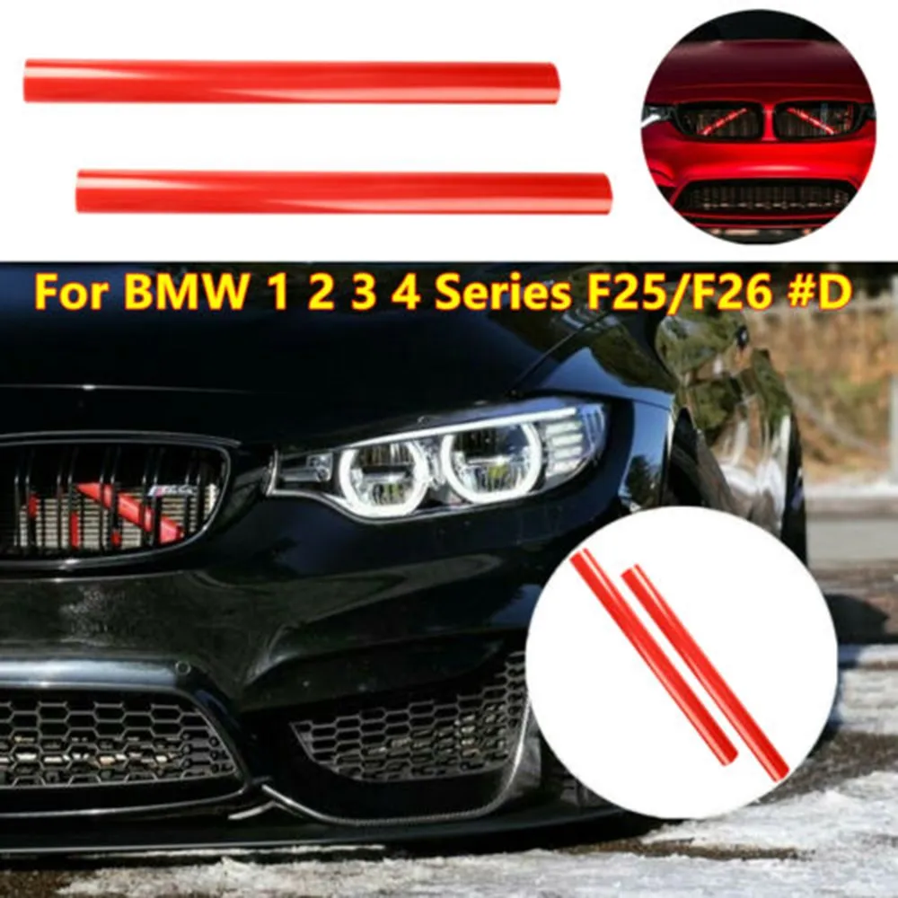 

F25/F26 Front Grille Trim Grill Bar Strips V Brace #D 1 2 3 4 Series 2pcs 34CM
