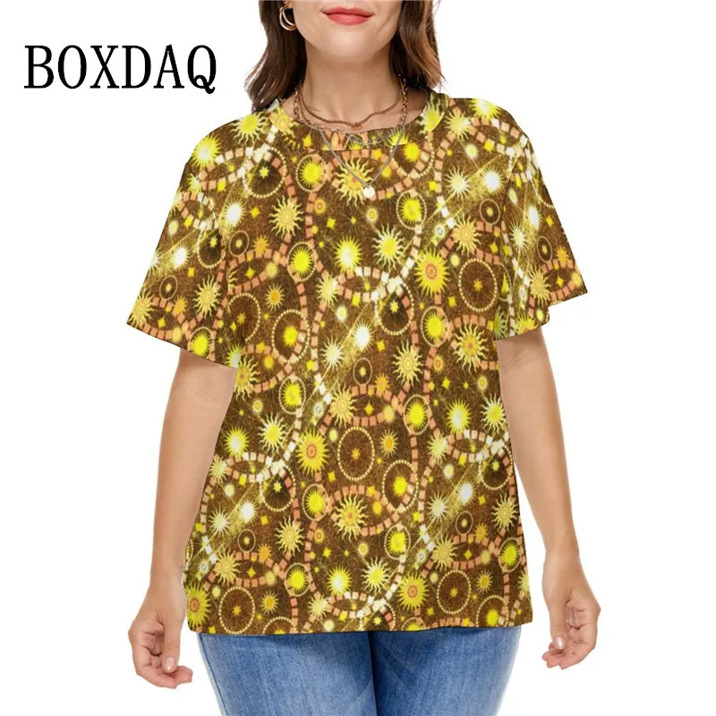 

Tysonia Sun женская футболка 2022 Ретро Золотой принт солнечных лучей эстетические футболки с коротким рукавом топы Летняя графическая одежда жен...