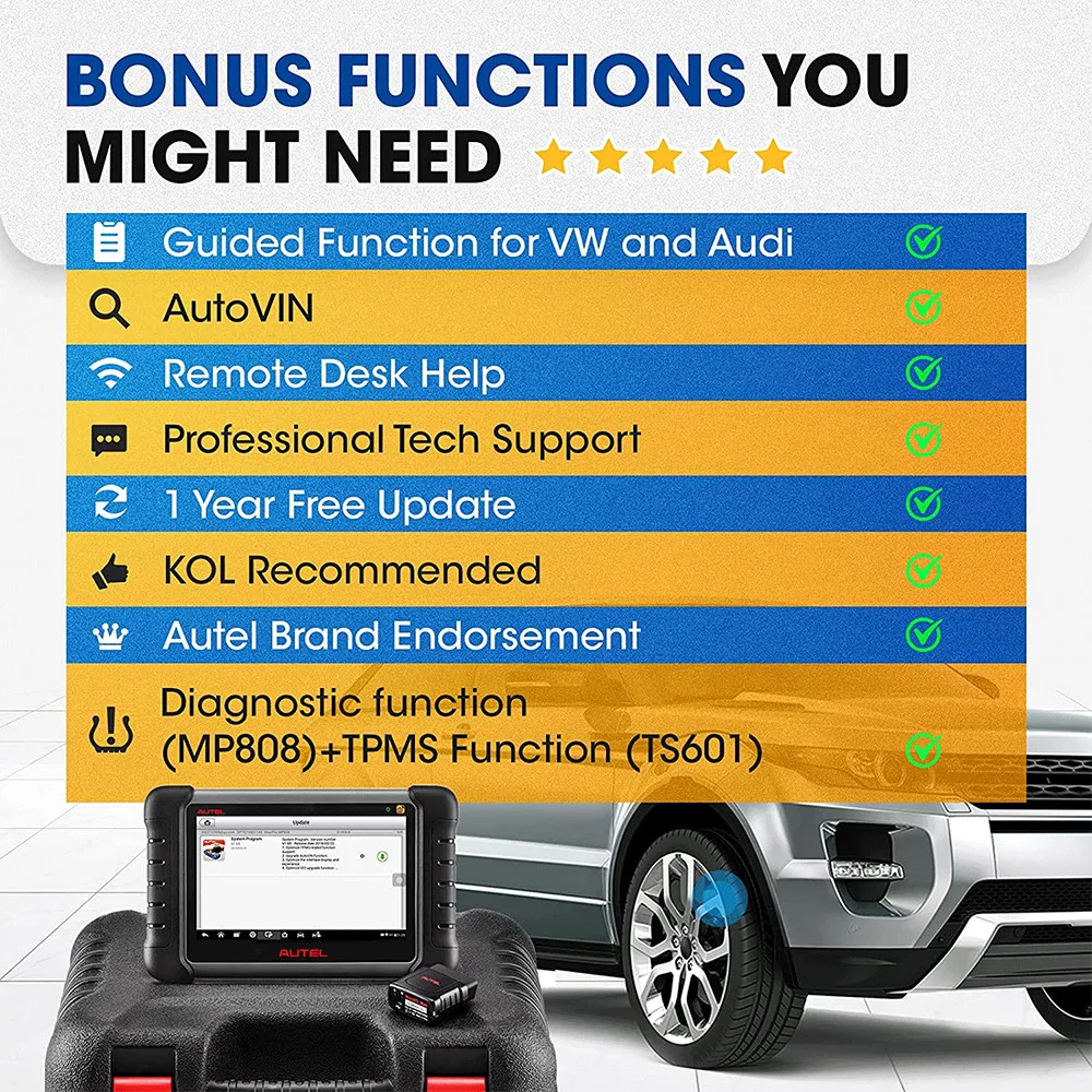 Autel MaxiPRO MP808TS TPMS диагностический инструмент OBDII сканер автомобильный